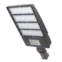 US Stock LED Parking Lot Lights 300W 39000LM LED Shoebox Pole Lights Fixture With Photocell 5000K IP65 AC 100-277V