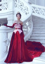 A Line Red Velvet Vintage Gothic Formal Dresses Evening long Cheap Party Prom Dresses Vestidos de fiesta 2019