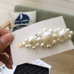 Fashion C Pearl hair clips classic hairpins Liu Hai clamp fashionable duck mouth side clip for ladies Favourite headdress fashionable Jewellery vip gifts