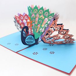 Handmade 3D Pop UP Cartoon Greeting Cards Invitation Postcard For Birthday Wedding Festive Party Supplies