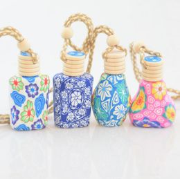 wholesale Hanging Ceramic essence oil Perfume bottle Hang rope empty bottle Car Hanging Decoration