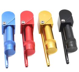 Cross-border hot-pressed tobacco stick metal pipe Portable aluminium alloy removable pipe