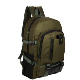 Wholesale-Men School Backpack Rucksack Outdoor Retro Style Canvas Hiking Bag