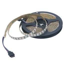 DC12V IP20 SMD 5050 RGB LED Strip Light White PCB 120leds/m Changeable Colour Non-Waterproof Flexible Ribbon Fita