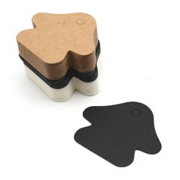 Wholesale 300Pcs/lot Brown Paper Cards 4.5x5.2cm Mushroom Shape Hang Tags Boutique Gif Jewelry Display Cards Price Label Tags