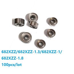 100pcs/lot 682XZZ/682XZZ-1/682XZZ-1.3/682XZZ-1.8 deep groove ball bearings Miniature mini bearing metal shielded