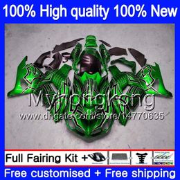 Injection For KAWASAKI ZX-14R ZZR1400 ZX 14R ZZR-1400 Green silver 25MY.AA ZX14R 12 13 14 15 16 17 2012 2013 2014 2015 2016 2017 OEM Fairing