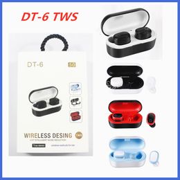 30pcs Colorful DT-6 TWS Sport Wireless Headphones Bluetooth V5.0 comfortable in-ear Running HiFi Sound Music High Quallity