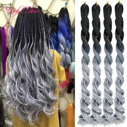 Bouncey curly sea body braiding hair Extensions large curl Crochet Braids long Synthetic Hair Extensions Ombre curly with blonde marley