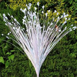 3pcs lot artificial plant pvc white peacock grass flower arrangement accessories reed leaves christmas wedding decoration flower