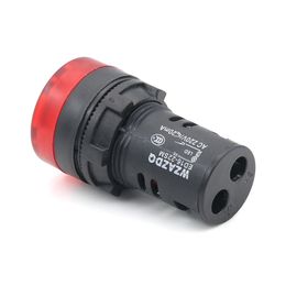 10Pcs ED16-22SM Intermittent Sound Flash Sound Light Buzzer Alarm System 22mm 12V 24V 220V - 12V