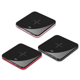 Ultra Thin Mini Portable Power Bank 8000mAh QI Wireless Charger for xiaomi mi iPhone Fast Charging External Battery Powerbank