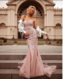 Sexy Long Mermaid Formal Prom Dresses 2019 Evening Red Carpet Celebrity Dresses Abiti da sera With Beads