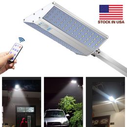 Outdoor Street Wall Lamp Microwave Radar Motion Security light 96led 1200 lumens 3 working mode IP65 Garden solar light +US Stock