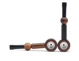 New Type of Wooden Pipe Portable Metal Straight Rod Philtre Mini Pipe Tobacco Furniture Spot Wood