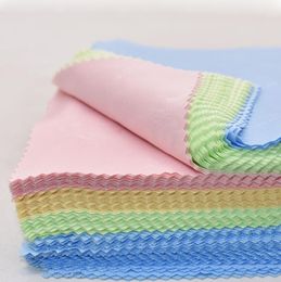 100pcs/lot 13x13cm Cleaning Cloths Glasses Mobile Phone Wiping Cloth With Microfiber Utility Sunglasses cloth Wholesale