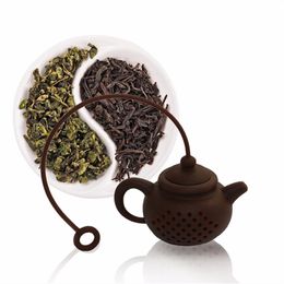 Hot sales High quality New Creative Silicone Tea Bag tea pot shape tea Filter Infusers safe clean 1 pcs Factory Direct Sales