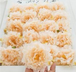 50Pcs Artificial Flowers Silk Peony Flower Heads Wedding Party Decoration Supplies Simulation Fake Flower Head Home Decorations