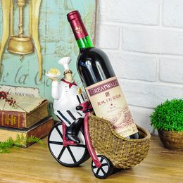 Creative Resin Chef Wine Rack Craft Figurine Wine Bottle Holder Home Wine Ornament Shelf Racks for Restaurant Preference
