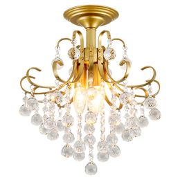 Crystal aisle lamp corridor lamp American creative light luxury ceiling lamp channel entrance hall porch balcony led ceiling light