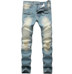 2019 Old cow motorcycle jeans Leisure Mens pants of locomotive riding motorcycle pants Biker Denim Trousers