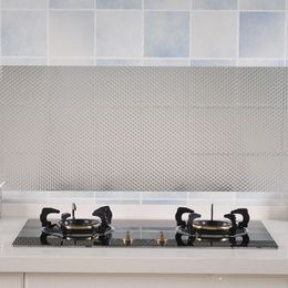 Kitchen Aluminium Foil Oil Proofed Heat Resistant Self Adhesive Wall Sticker
