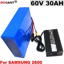 60V 30AH electric bicycle Lithium battery 60V electric bike battery for Bafang BBSHD 1500W 2500W Motor +5A Charger Free Shipping