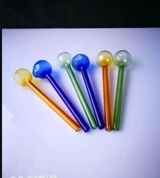 20pcs/lot mixed colorful Pyrex oil burner pipe clear glass oil burner glass tube glass pipe oil nail