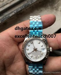 Top High Quality Watch White DialMid-Size 31mm Datejust - Silver Diamond Dial - 178274 Asia ETA Movement Automatic Ladies Women Watches