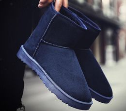 Men Women Extra-large Faux Suede Snowfield Boots Winter Warm And Velvety Large Cotton Shoes 45 Couples Bread Shoes