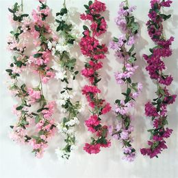 Fake Lagerstroemia Rattan 39.37" Simulation Crape Myrtle for Wedding Home Christmas Decorative Artificial Flower Vines