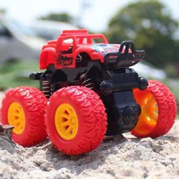 Free shipping inertia Four-wheel drive SUV Fall-resistant 2-5 years old boy trick Car model Children toy car Dump truck