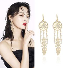 Long Tassel Dangle Earrings For Women Dangle Ear Cuff Drop Earring Fashion Jewellery Gold Silver Tone