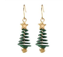 Fashion star christmas tree stud earrings for women screw design earring Jewellery girl gift GB1369