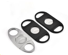 Pocket Size Classic Comfortable Grip Stainless Steel Double Blade Cigar Cutter Knife Scissors Shears Classic Comfortable Grip