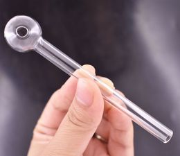 hot on sale 10cm glass oil burner water pipes mini cheap wholesale glass oil tube smoking pipe free shipping