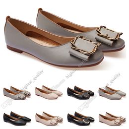 ladies flat shoe lager size 33-43 womens girl leather Nude black grey New arrivel Working wedding Party Dress shoes Nine