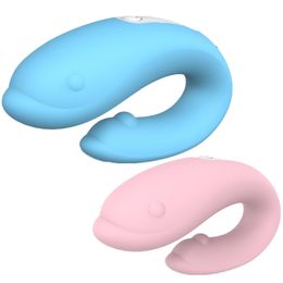 Wireless Share Vibe Remote Control G Spot Dolphin Vibrator Clitoris Stimulator Double Dildo Vibrators for Women Sex Toys for Couples