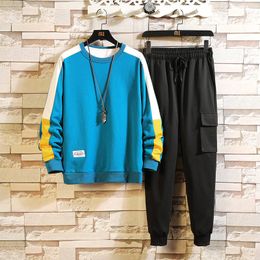 New Men Tracksuit Men Set Spring Autumn Pants Hoodies Set Men Sporting Brand Clothing Casual TrackSuit M-5XL