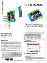 Freeshipping 6 channels 110V - 220V AC High voltage 50HZ Dimmer 6CH DMX512 5A/CH LED Decoder DMX led dimmer board For led Stage light lamp