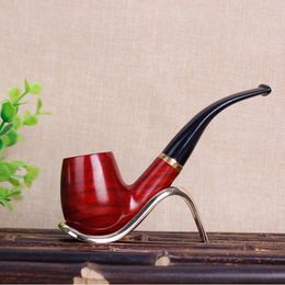 Red Sandalwood Pipe Wholesale Factory Direct Selling 9mm Philtre Core Bending Hammer Removable Solid Wood Pipe