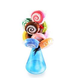 Wholesale- Lollipop Towel NEW Washcloth Towel Gift Bridal Baby Shower Wedding Party Favour