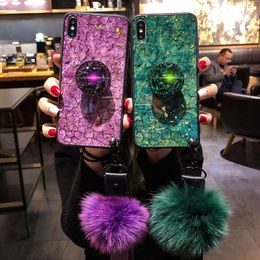 Glitter Diamond Ball Lanyard Marble TPU Cover for Samsung S8 S9 S10 S20 PLUS S20 Ultra A20E A2 core NOTE10 PRO A21 A51 A71 A91 A01