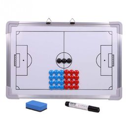 Magnetic Football Tactical Board Training Guidance Hanging Plate Double-Sided Rubber Corners 455x305x18mm Coaching Board