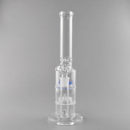 glass bongs glass water pipe double percolator for smoking with 13 inches Joint size 18mm female joint