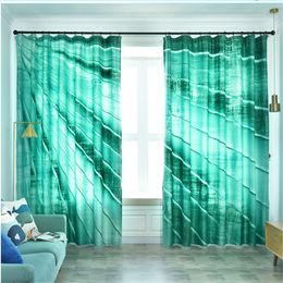 Light green curtain line leaf personality curtain shade curtain Bedroom living room windproof thickening blackout fabric