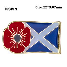poppy badges UK - Scotland Poppy Flower Scotland Lapel Pin Flag Badge Lapel Pins Badges Brooch XY0128