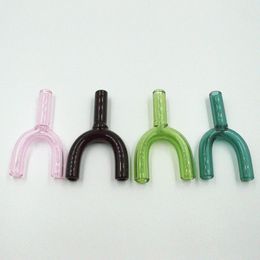 Newest Colourful Mini Pyrex Glass Snuff Snorter Sniffer Smoking Bong Philtre Handpipe Preroll Cigarette Holder High Quality DHL