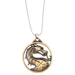 Vintage Dragon Charm Pendant Movie Necklace Viking Series Animal Amulet Jewellery for Men