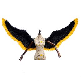 high quality Unique creative beautiful shooting party deco large size angel wings each wings 125cm Devil wings for Halloween bar decoration